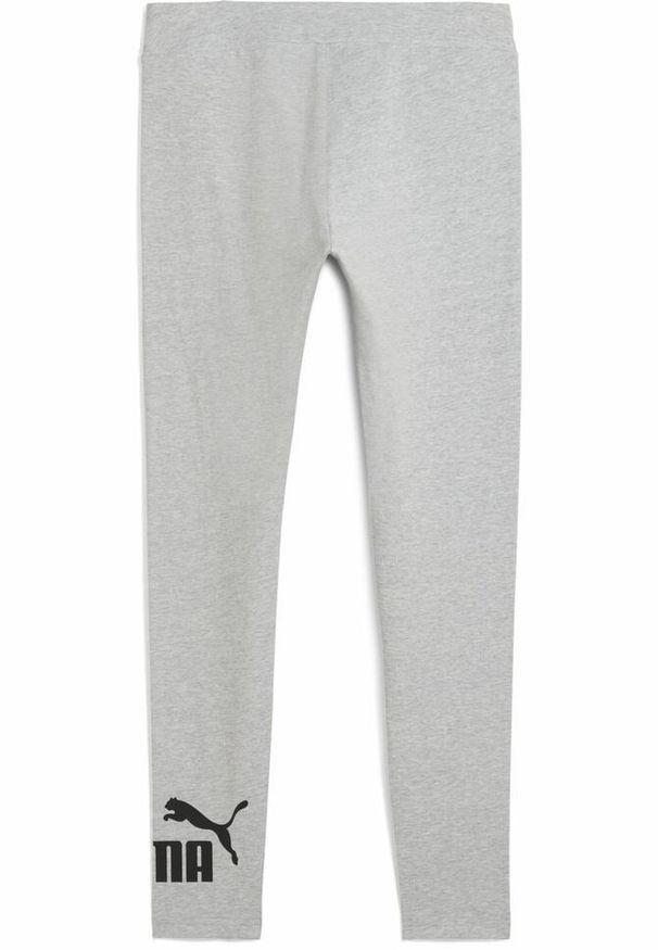 Puma - Legginsy damskie z logo No. 1 ESS PUMA Light Gray Heather. Kolor: wielokolorowy, czarny, szary. Materiał: jersey, materiał