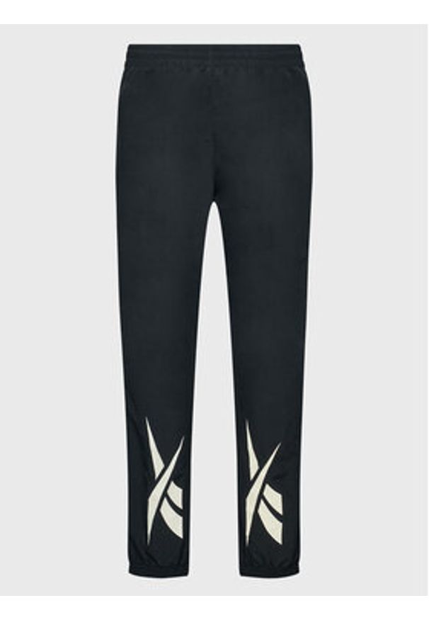 Reebok Spodnie dresowe Vector HK7077 Czarny Slim Fit. Kolor: czarny. Materiał: syntetyk