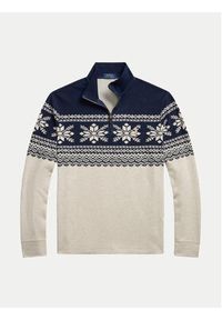 Polo Ralph Lauren Sweter 710952254001 Beżowy Regular Fit. Typ kołnierza: polo. Kolor: beżowy. Materiał: bawełna #3