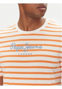 Pepe Jeans T-Shirt PM509407 Biały Regular Fit. Kolor: biały. Materiał: bawełna