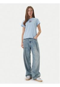 Guess Jeans T-Shirt W6GI45 K8HM0 Błękitny Regular Fit. Kolor: niebieski. Materiał: bawełna #2