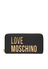 Love Moschino - Duży Portfel Damski LOVE MOSCHINO. Kolor: czarny
