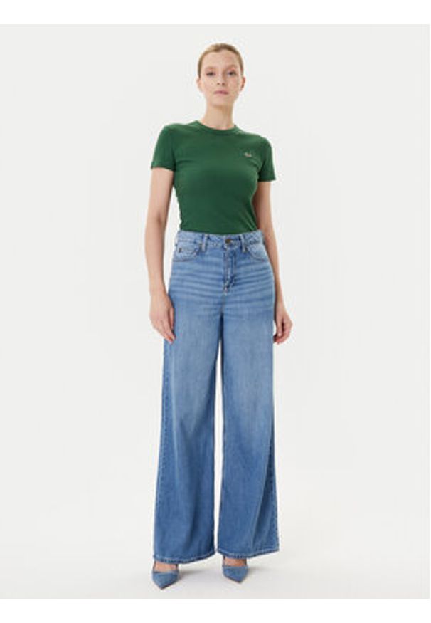 Lacoste T-Shirt TF5538 Zielony Slim Fit. Kolor: zielony. Materiał: bawełna