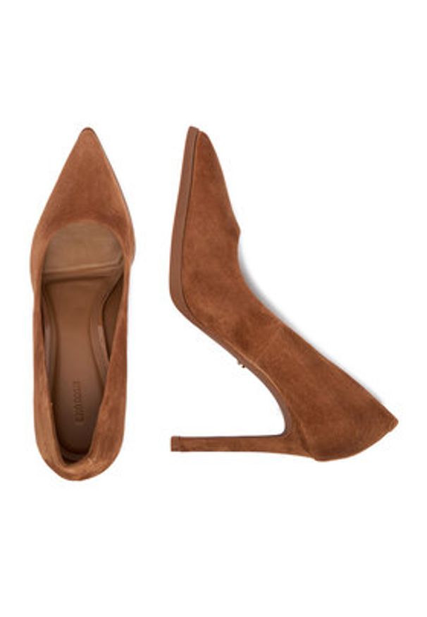 Gino Rossi - GINO ROSSI Szpilki EO-AZI-LT2472-1 Brązowy. Kolor: brązowy. Materiał: zamsz, skóra. Obcas: na szpilce