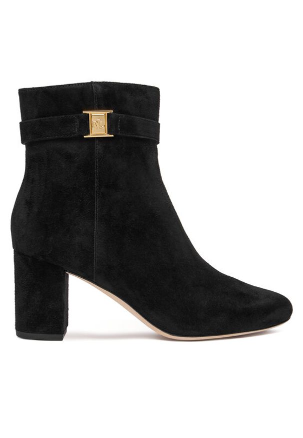Lauren Ralph Lauren - LAUREN RALPH LAUREN Botki Kellie Bt Hi 802967827001 Czarny. Kolor: czarny. Materiał: zamsz, skóra