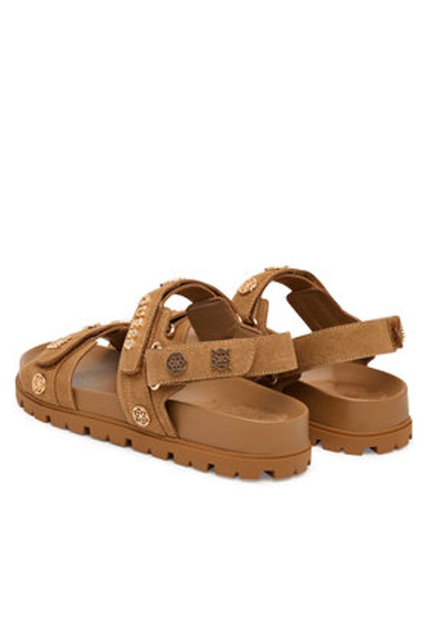 Guess Sandały FLPFLO ESU03 Brązowy. Kolor: brązowy. Materiał: materiał