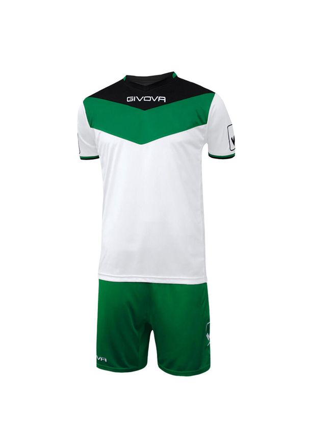 Komplet piłkarski Givova Kit Campo. Kolor: czarny, zielony, wielokolorowy. Materiał: dresówka. Sport: piłka nożna