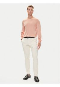 BOSS Sweter Leno-P 50468239 Różowy Slim Fit. Kolor: różowy. Materiał: wełna #5