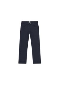 Wrangler - WRANGLER MĘSKIE SPODNIE MATERIAŁOWE TEXAS DARK NAVY 112356791. Materiał: materiał