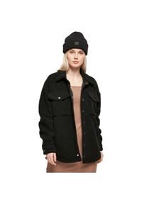 Polar z kapturem Urban Classics Sherpa. Typ kołnierza: kaptur. Kolor: czarny. Materiał: polar #1