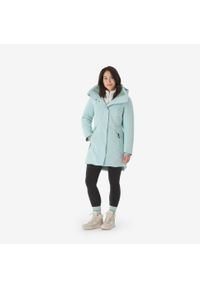 quechua - Kurtka turystyczna damska zimowa Quechua NH500 -10°C wodoodporna. Okazja: na co dzień. Kolor: zielony, niebieski, wielokolorowy. Sezon: zima. Styl: sportowy, casual