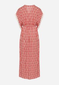 Born2be - Czerwona Bawełniana Sukienka Rozkloszowana z Koronkowymi Wstawkami Laniwena. Kolor: czerwony. Materiał: koronka, bawełna. Sezon: lato #7