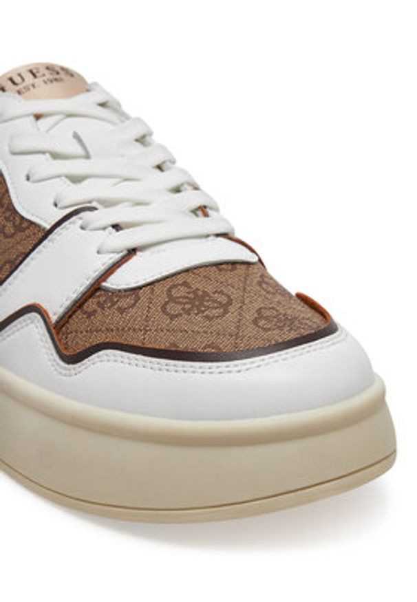 Guess Sneakersy FMJWII LEA12 Beżowy. Kolor: beżowy. Materiał: skóra