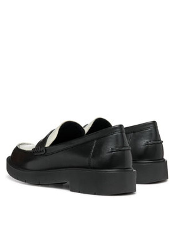Geox Loafersy D Spherica Ec1 D25QRA 00043 C9B5V Czarny. Kolor: czarny. Materiał: skóra