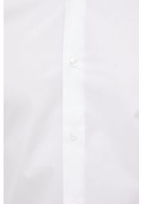 BOSS koszula 50469345 męska kolor biały slim z kołnierzykiem klasycznym. Typ kołnierza: kołnierzyk klasyczny. Kolor: biały. Materiał: bawełna, materiał. Styl: klasyczny #4