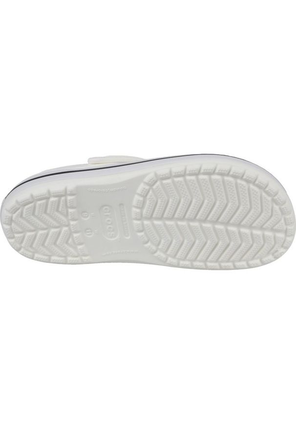 Klapki Crocs Crocband U 11016-100 białe czarne. Kolor: wielokolorowy, biały, czarny. Materiał: materiał