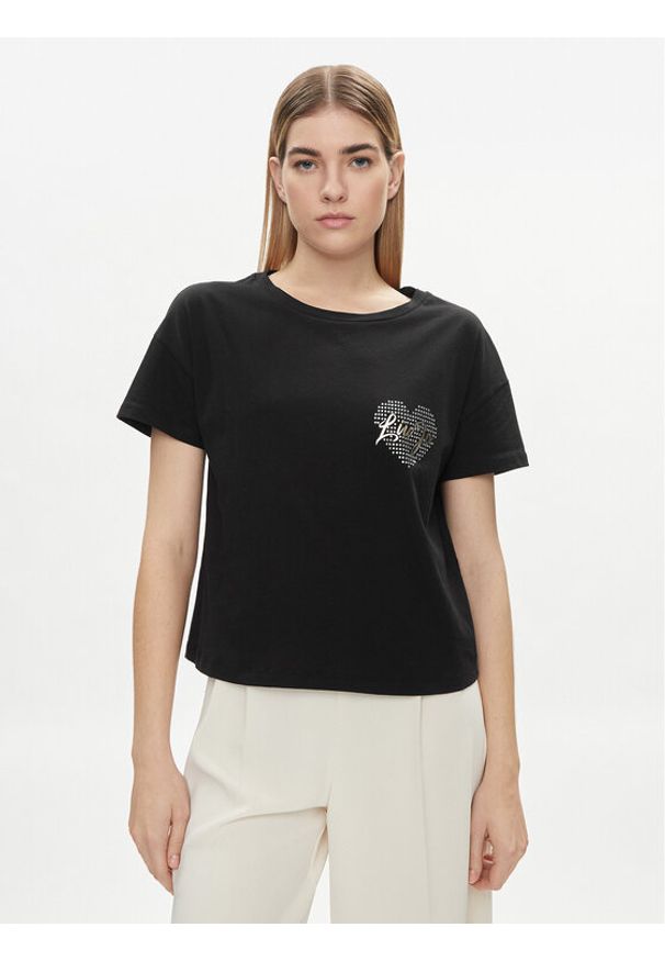 Liu Jo T-Shirt VA4156 JS923 Czarny Relaxed Fit. Kolor: czarny. Materiał: bawełna