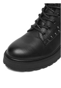 DeeZee Trzewiki 190852-3A Czarny. Kolor: czarny. Materiał: skóra #7