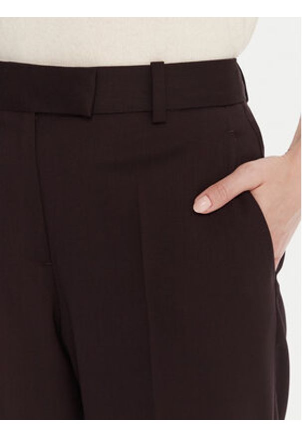 TOMMY HILFIGER - Tommy Hilfiger Chinosy WW0WW48353 Bordowy Slim Fit. Kolor: czerwony. Materiał: wełna