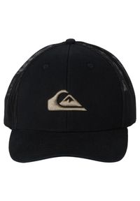 Quiksilver - dla Mężczyzn GROUNDER Czarny. Kolor: brązowy, zielony, wielokolorowy. Materiał: materiał, poliester, bawełna. Wzór: ze splotem