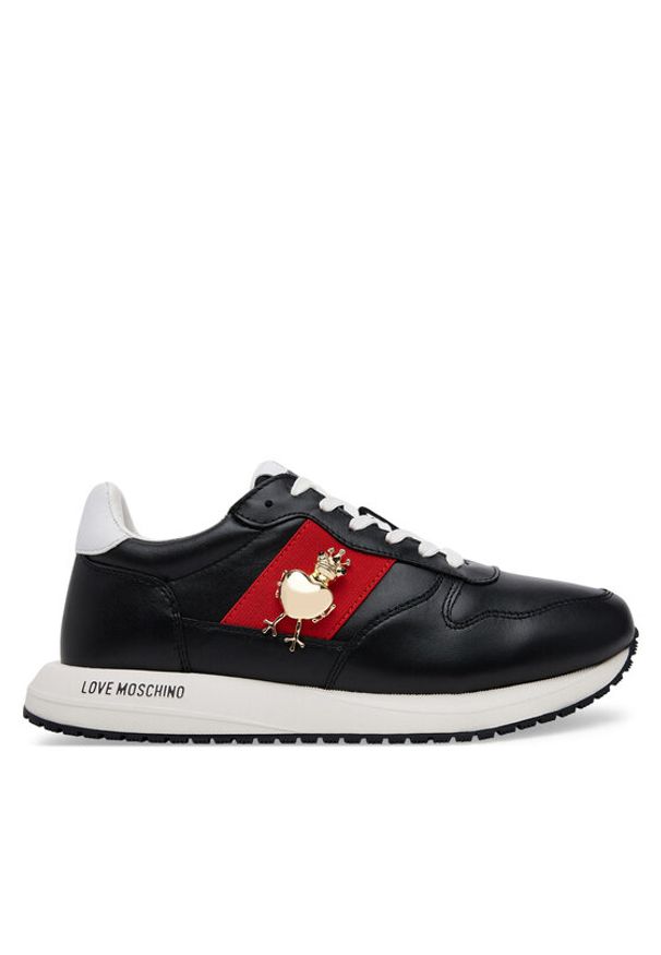 Love Moschino - LOVE MOSCHINO Sneakersy JA15373G1MIAL00A Czarny. Kolor: czarny. Materiał: skóra