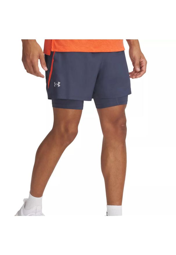 Tkane szorty 2 w 1 Under Armour Launch. Kolor: szary. Sport: bieganie