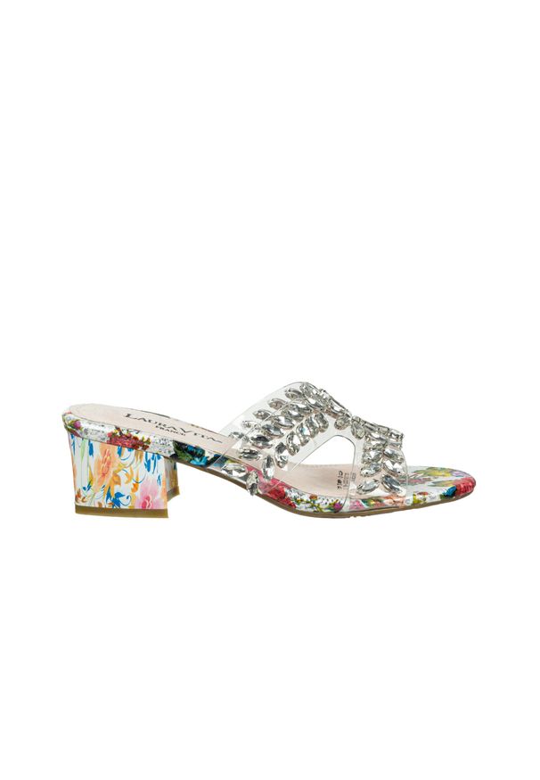 Klapki Laura Vita Hucbio 41 Blanc 202078, Wielokolorowy, Skóra naturalna - 39. Kolor: wielokolorowy. Materiał: skóra. Wzór: aplikacja. Styl: elegancki