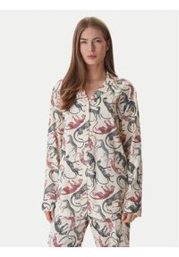 TOMMY HILFIGER - Tommy Hilfiger Koszulka piżamowa UW0UW06243 Écru. Kolor: kremowy. Materiał: wiskoza #1