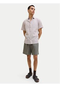 Jack & Jones Szorty materiałowe Lawrence 12253134 Zielony ciemny Wide Leg. Kolor: zielony. Materiał: len #6