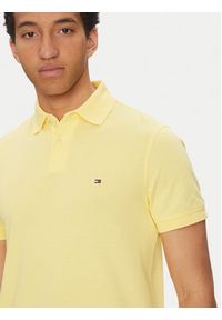 TOMMY HILFIGER - Tommy Hilfiger Polo 1985 MW0MW17770 Żółty Regular Fit. Typ kołnierza: polo. Kolor: żółty. Materiał: bawełna #4