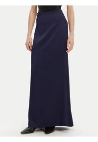 ACCESS FASHION Spódnica maxi 53-6023-147 Granatowy Regular Fit. Kolor: niebieski. Materiał: syntetyk