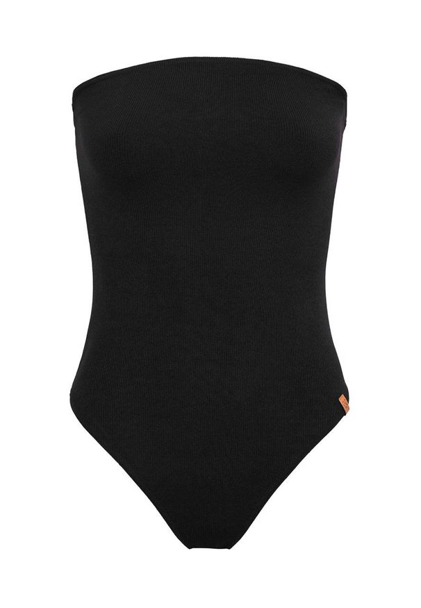 MUUV - Strój kąpielowy Strapless Tube. Kolor: czarny. Materiał: materiał, prążkowany