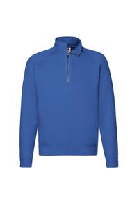 FRUIT OF THE LOOM - Bluza Unisex Premium Quarter Zip Raglan Dla Dorosłych. Kolor: niebieski. Długość rękawa: raglanowy rękaw