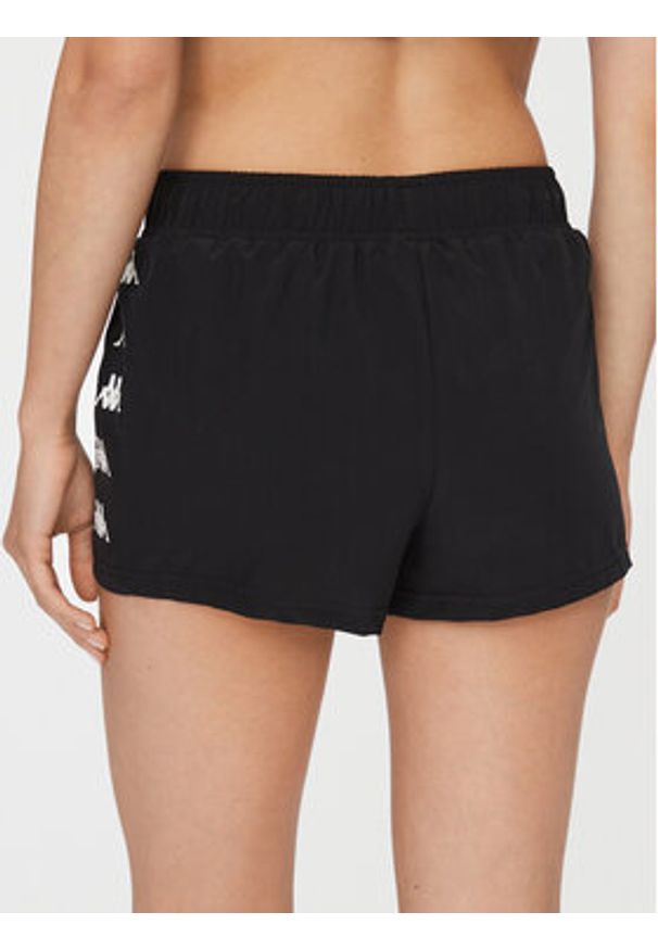 Kappa Szorty sportowe 312087 Czarny Regular Fit. Kolor: czarny. Materiał: syntetyk