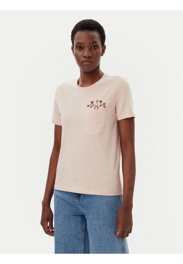 only - ONLY T-Shirt Polly 15317989 Różowy Regular Fit. Kolor: różowy. Materiał: bawełna