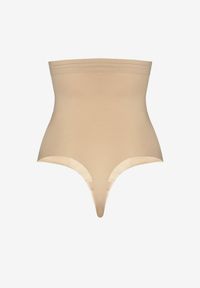 Born2be - Beżowe Bezszwowe Majtki Modelujące z Wysoką Talią Gialiana. Kolor: beżowy #3