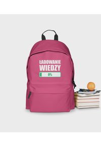 MegaKoszulki - Plecak szkolny Ładowanie Wiedzy - plecak różowy. Kolor: różowy #1