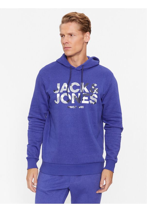 Jack & Jones - Jack&Jones Bluza James 12235338 Granatowy Regular Fit. Kolor: niebieski. Materiał: bawełna