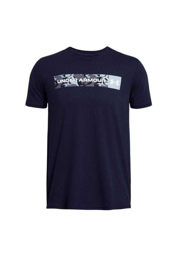 Under Armour - Męska Koszulka W Paski Camo. Kolor: niebieski. Wzór: paski. Sport: turystyka piesza