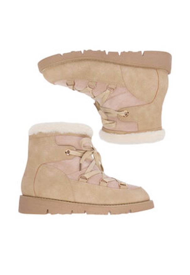 DeeZee Śniegowce 17125-1-BEIGE PU Beżowy. Kolor: beżowy. Materiał: syntetyk, materiał