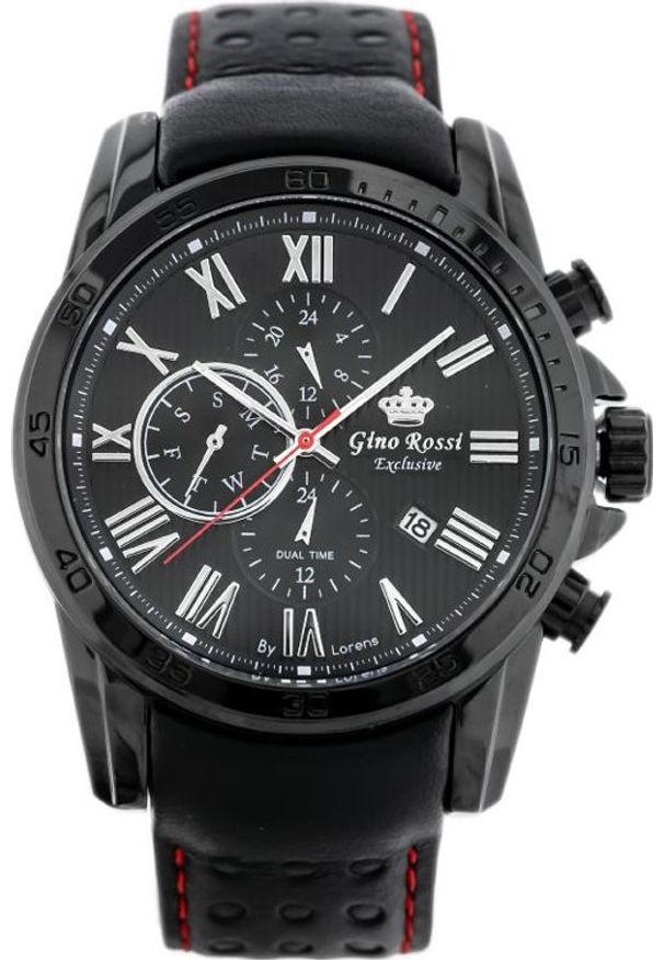 Zegarek Gino Rossi ZEGAREK MĘSKI E9753A2-1A3 - EXCLUSIVE (zg302b) uniwersalny