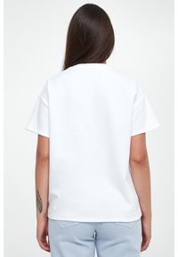 Elisabetta Franchi - T-shirt damski z logo ELISABETTA FRANCHI