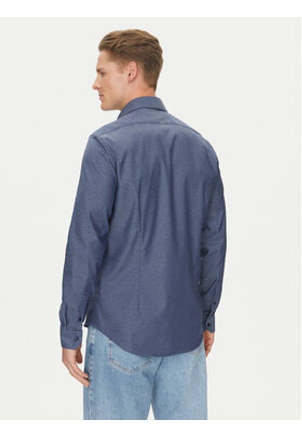 Calvin Klein Koszula K10K114311 Granatowy Regular Fit. Kolor: niebieski. Materiał: bawełna