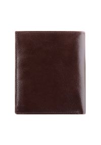 Wittchen - Męski portfel skórzany duży ciemny brąz. Kolor: brązowy. Materiał: skóra. Wzór: aplikacja