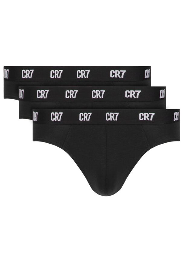 Cristiano Ronaldo CR7 Komplet slipów Main Basic Brief 3-Pack 8100-66-900 Czarny. Kolor: czarny. Materiał: bawełna