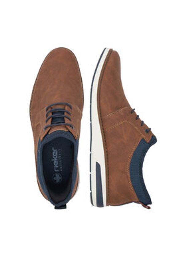 Rieker Półbuty 11357-24 Brązowy. Kolor: brązowy. Materiał: skóra