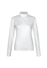 Koszulka jeździecka konkursowa damska EQUESTRIAN QUEEN Callie 25AW. Kolor: biały. Długość rękawa: długi rękaw. Długość: długie #1