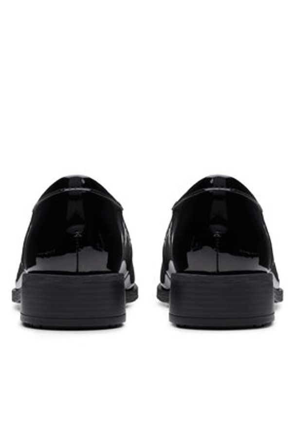 Clarks Lordsy Havisham Edge 26178704 Czarny. Kolor: czarny. Materiał: lakier, skóra