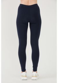 EA7 Emporio Armani - EA7 Granatowe damskie legginsy z małym logo, Rozmiar S. Kolor: niebieski #5