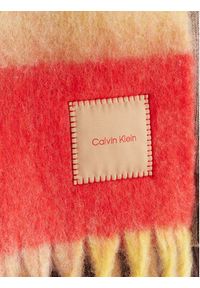 Calvin Klein Szalik Patch Brushed LV04D8070G Beżowy. Kolor: beżowy. Materiał: poliester #4
